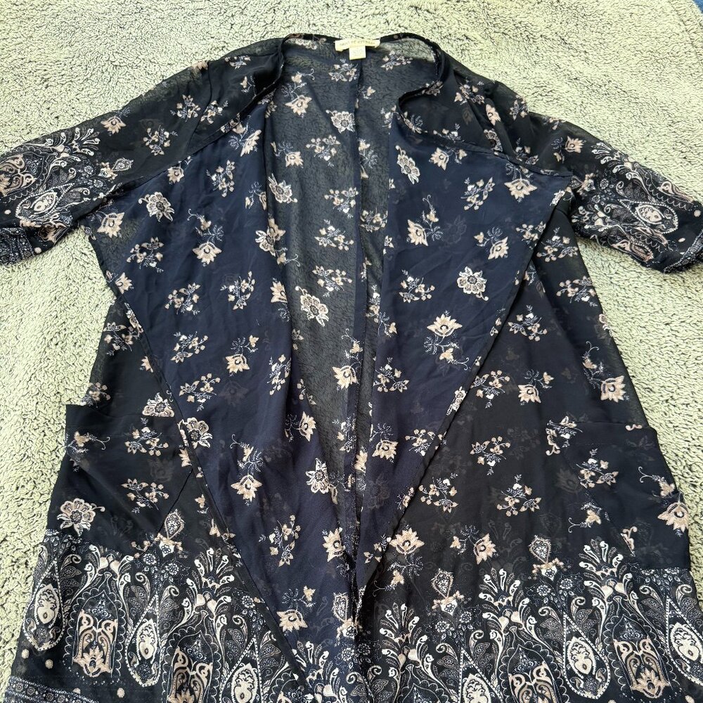 Purple floral kimono